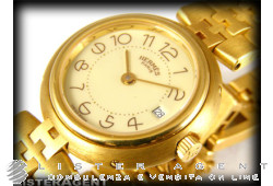 HERMES Profil lady in oro giallo 18Kt Crema. NUOVO!