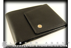 BARAKA Portafogli in pelle nera e inserto oro 18kt Ref. FTS3291101. NUOVO!