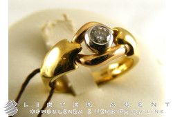 DAMIANI anello in oro giallo 18kt diamanti ct 0,22 Mis 13 Ref. AD495336. NUOVO!