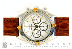 BREITLING Callisto Chrono in acciaio e oro 18Kt Bianco Car Man Ref. 80520BCP. NUOVO!