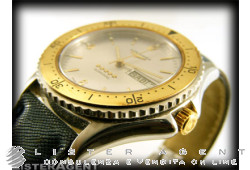 LONGINES Admiral Day-Date automatic in acciaio e oro Argenté AUT Ref. 4665703. NUOVO!