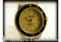 LONGINES Admiral Date automatic in acciaio e oro Champagne AUT Ref. L31025326. NUOVO! 