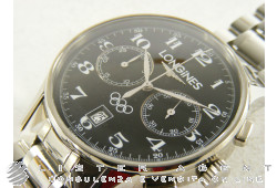 LONGINES Olympic 2004 Crono in acciaio Nero AUT Ref. L26504537. NUOVO!