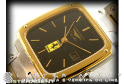 LONGINES Ferrari medio in acciaio bicolore Nero Ref. 4891111. NUOVO!