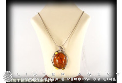 COLLANA in argento 925 e Ambra.