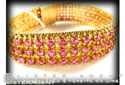 Bracciale in oro 18kt e tormaline rosa