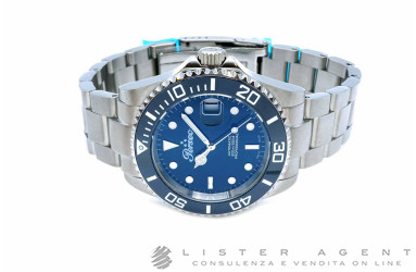 PERSEO orologio Subacquatic Professional automatico in acciaio con ghiera in ceramica Blu AUT Ref. 2111A.02. NUOVO!