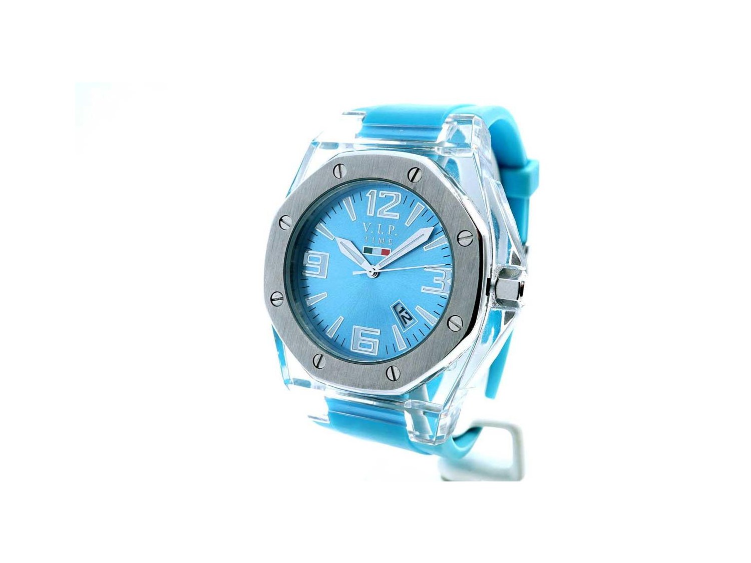 VIP TIME orologio Solo tempo in plastica Azzurro. NUOVO