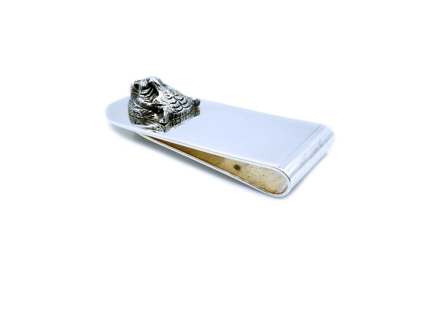 GUCCI fermasoldi Felino in argento 925 Ref. YBF456905001. NUOVO