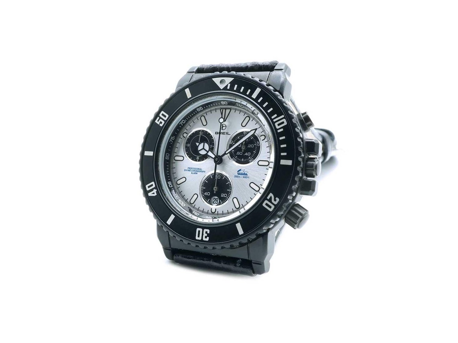 BREIL Manta Alarm Chronograph in acciaio Pvd Argent Ref. 2509770583 Z960. NUOVO
