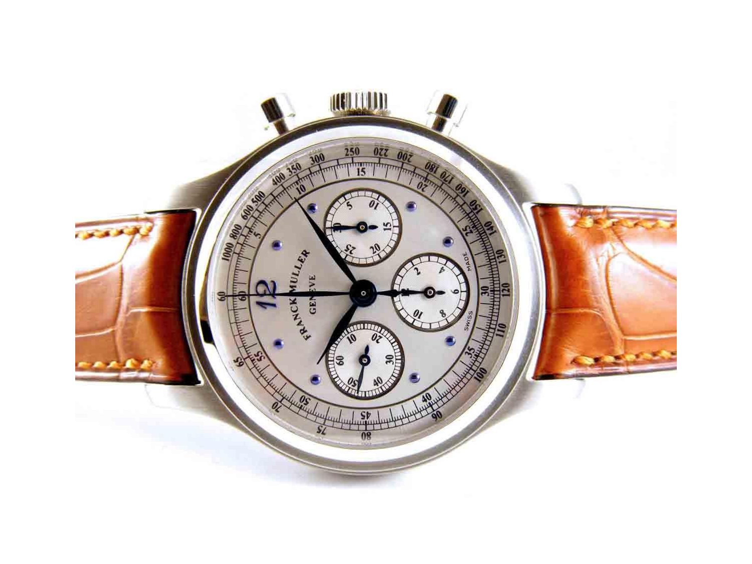 FRANCK MULLER Crono Limited Edition in acciaio Argente Car. Man. Ref. 4000LTDS. NUOVO Lister Agent