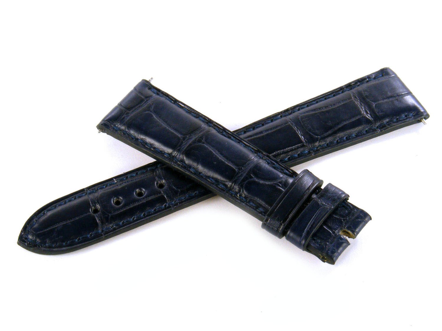 FRANCK MULLER cinturino in pelle di coccodrillo blu MM 20 00 16 00. NUOVO