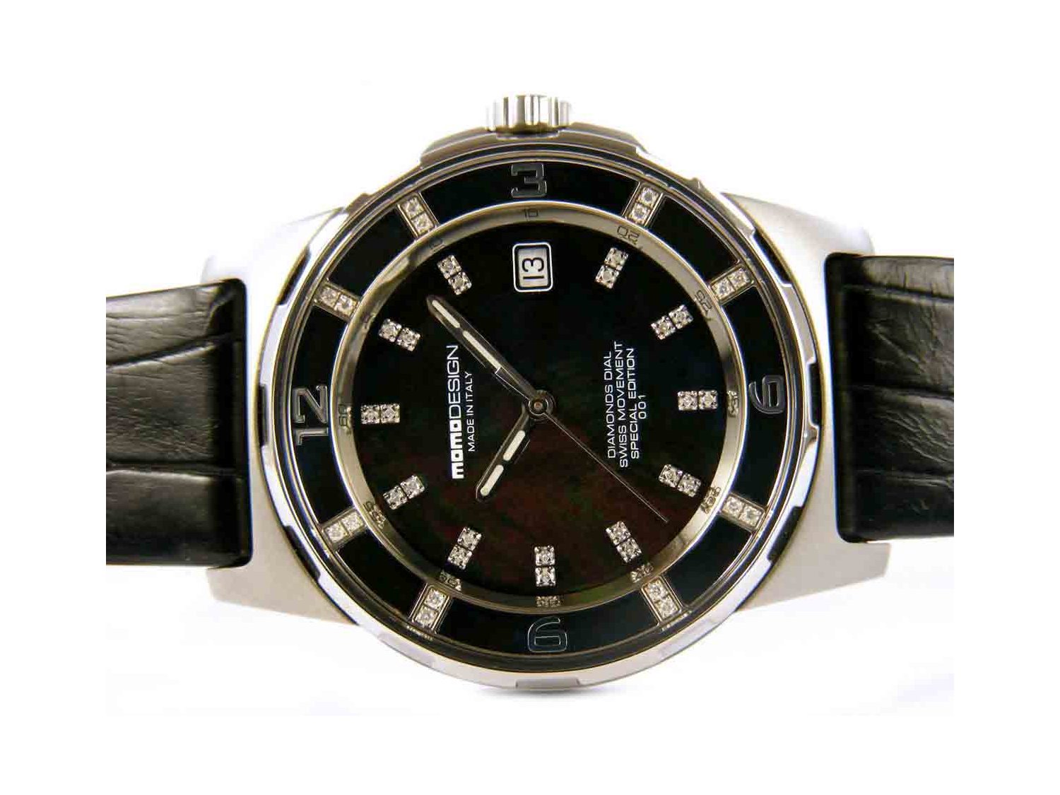 MOMO DESIGN orologio Solo Tempo in acciaio satinato Madreperla Ref. MD 093 E 12. NUOVO Lister Agent