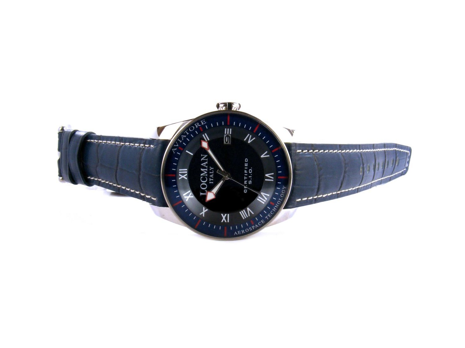 LOCMAN Aviatore in titanio Blu Ref. 04520BLFWRBPSB. NUOVO