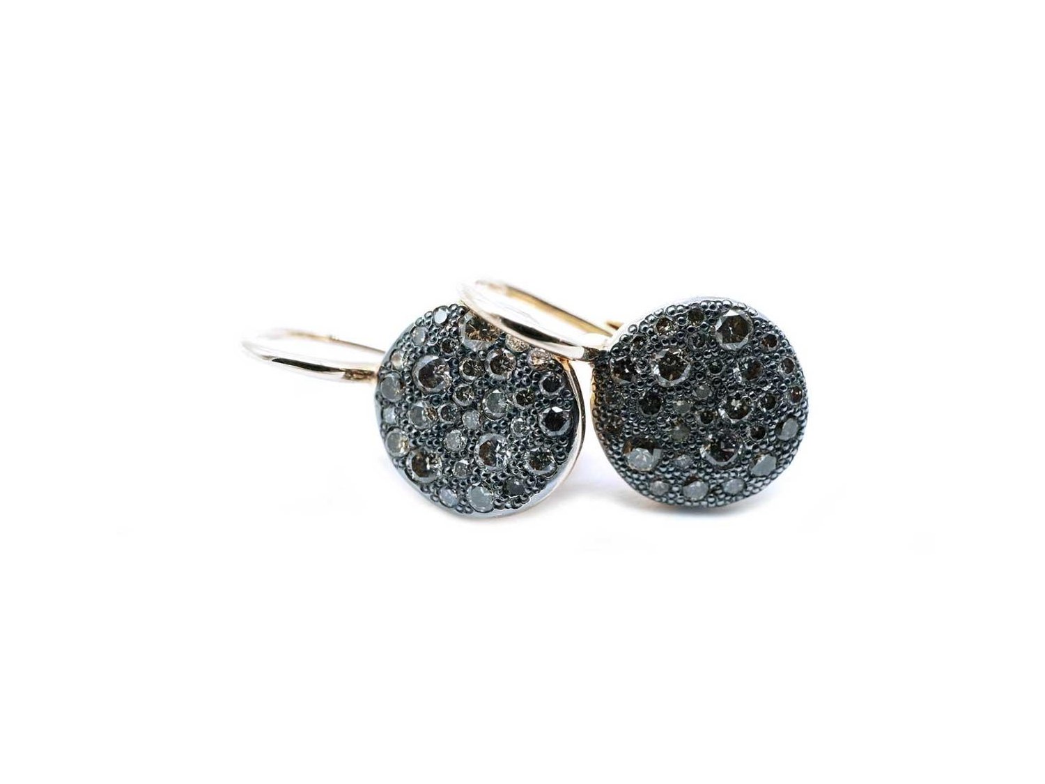 POMELLATO orecchini Sabbia in oro rosa 18Kt con diamanti brown Ref. OB204HM07BR. NUOVI