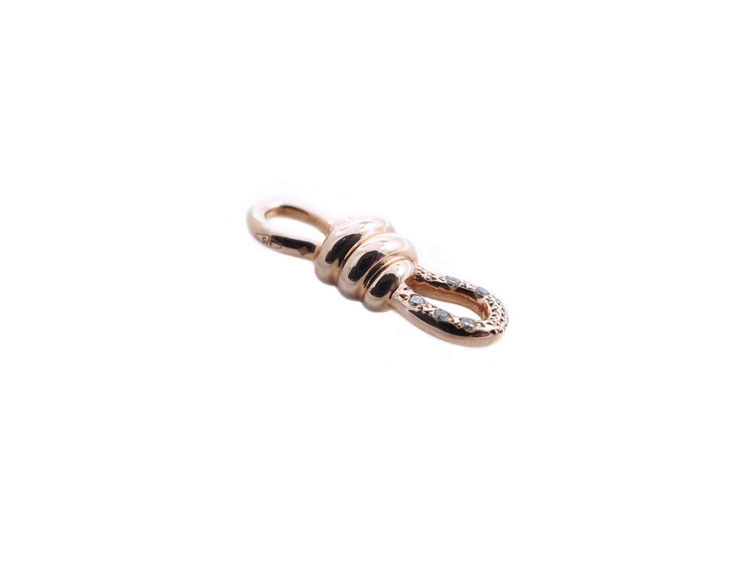 DODO by Pomellato ciondolo Nodo in oro rosa 9Kt con diamanti brown Ref. DMKNOT 9 BR K. NUOVO