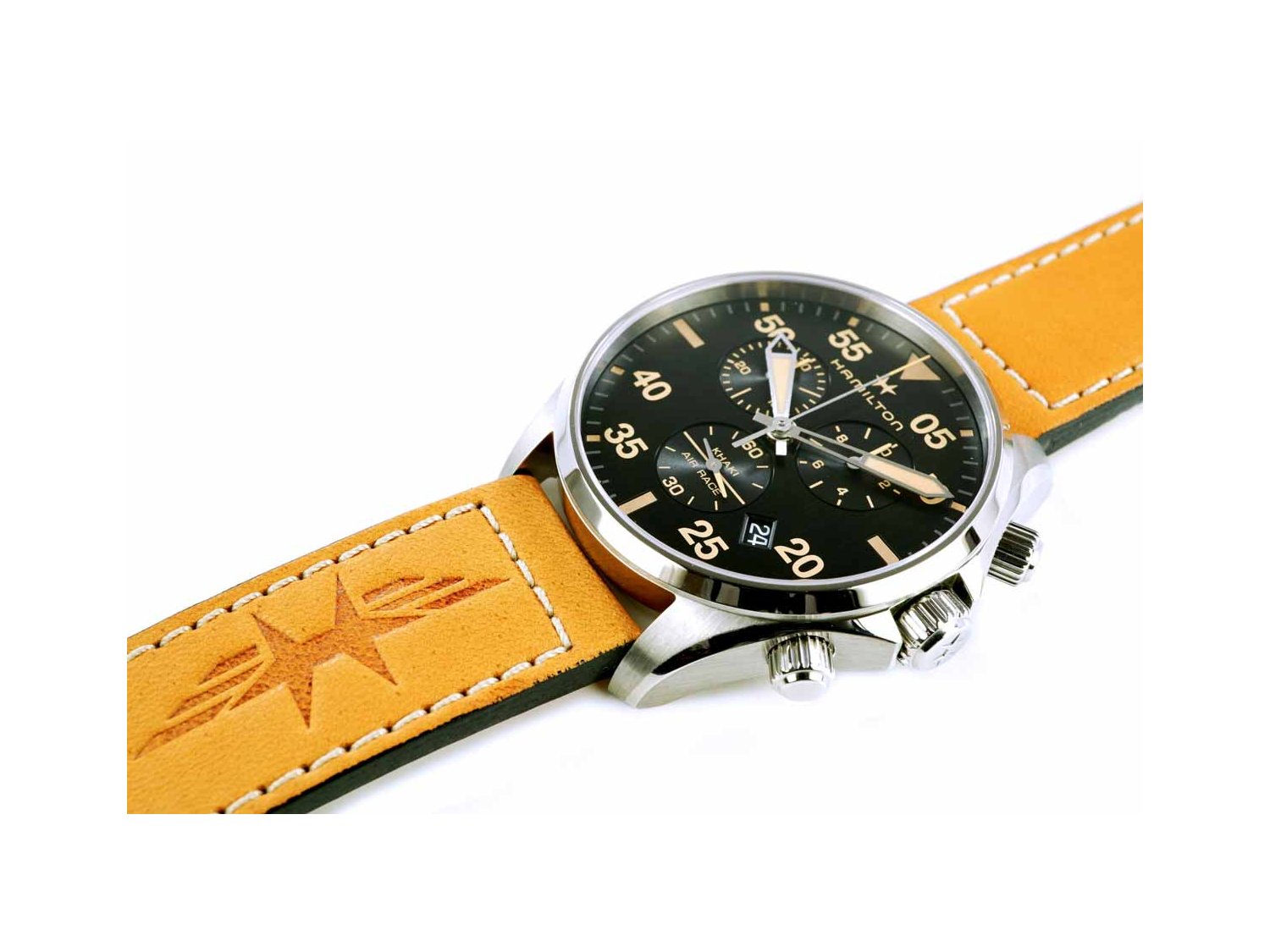 HAMILTON Khaki Pilot Air Race Cronografo in acciaio Nero Ref
