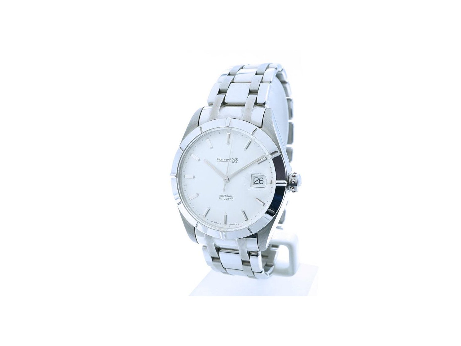 EBERHARD CO Aquadate Automatico in acciaio Bianco AUT Ref. 41015. NUOVO