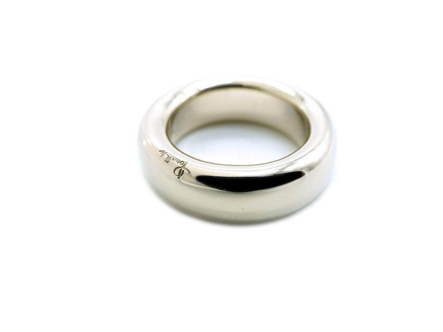 POMELLATO anello Fascia MM 7.40 in oro bianco 18KT non rodiato Mis 16 Ref. A9106MO02. NUOVO