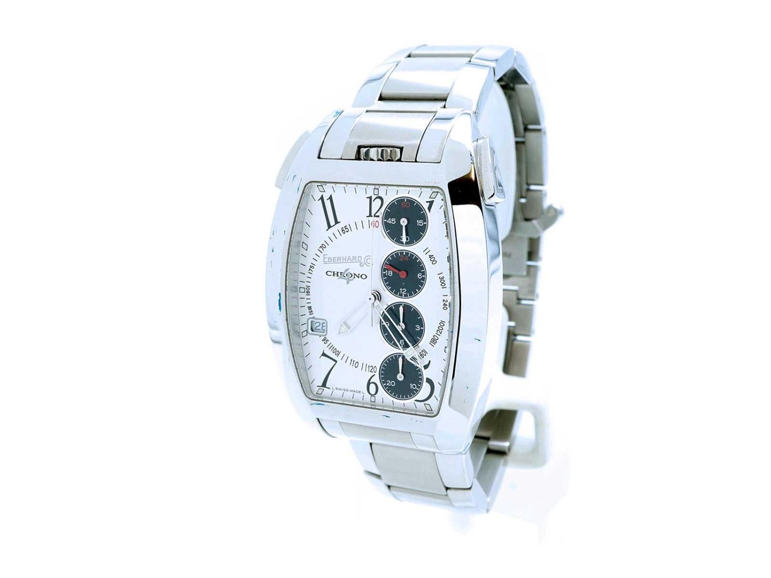 EBERHARD Chrono4 Temerario cronografo automatico in acciaio Argente AUT Ref. 31047.8CAD. NUOVO