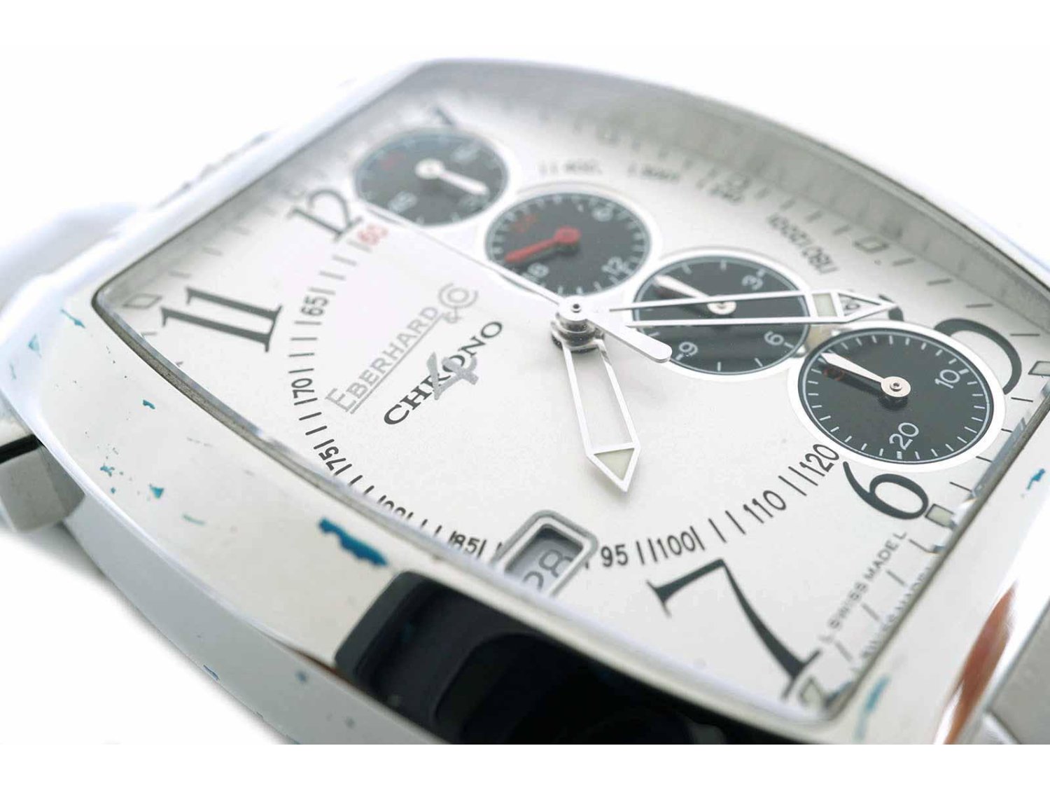 EBERHARD Chrono4 Temerario cronografo automatico in acciaio Argente AUT Ref. 31047.8CAD. NUOVO