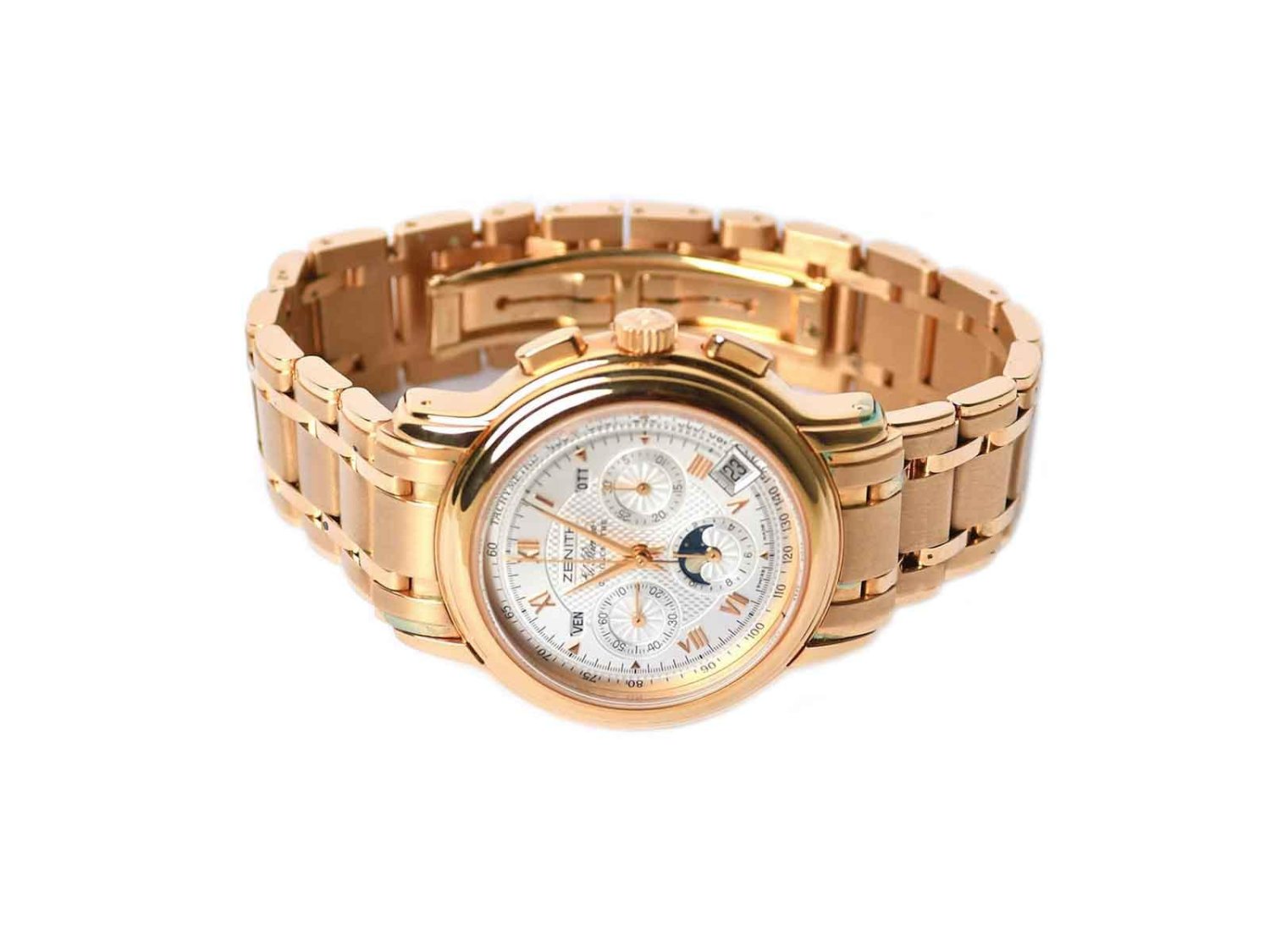 ZENITH Chrono Master El Primero Automatico con fasi di Luna in oro rosa 18Kt Argente AUT Ref. 62.0240.410 01. NUOVO Lister Agent